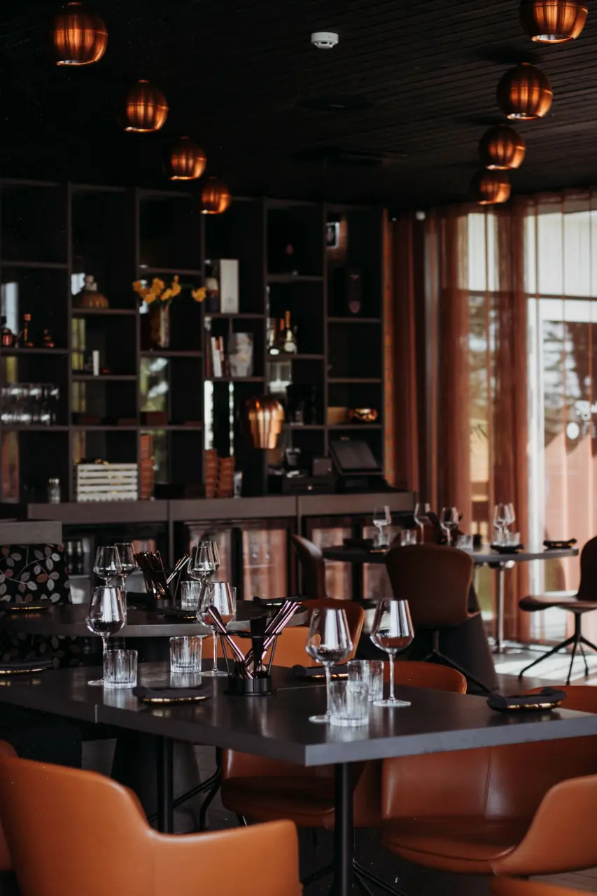Interiørdetaljer restaurant