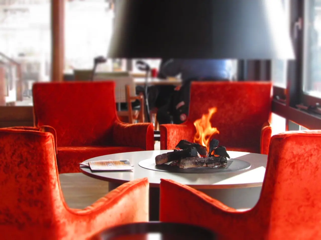 Peis og loungeområde i Presidential-suite